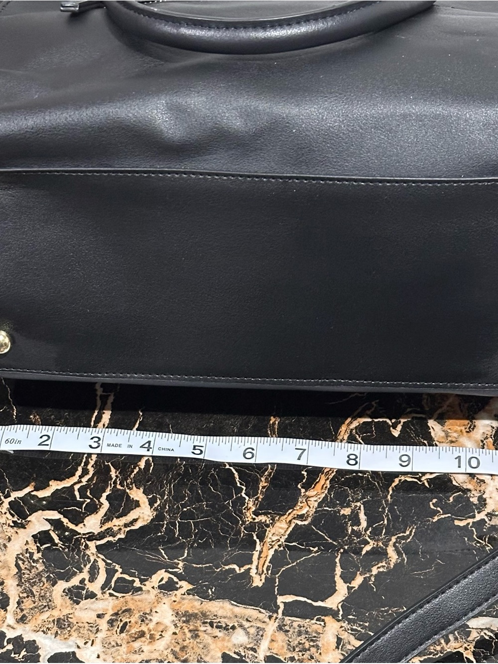 Steve Madden Black Dome Satchel with Gold Hardware - Picture 10 of 10